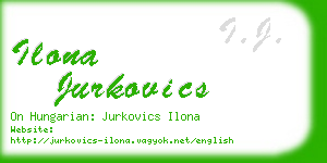 ilona jurkovics business card